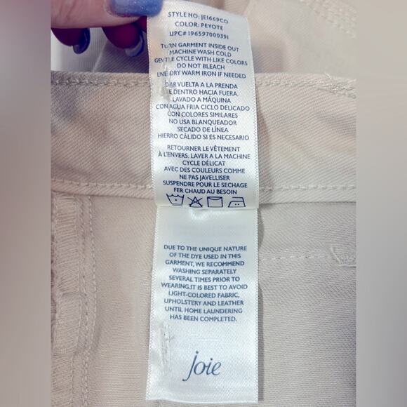 Joie Park Cargo Pant Peyote Tan Khaki NWT Size 14/32 - Picture 13 of 15